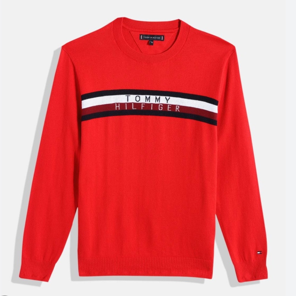 NWT‎ Tommy Hilfiger Boys Cotton Essential Global Stripe Sweater Classic Preppy